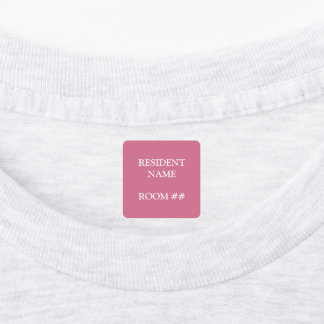 Gepersonaliseerde residentiële huis roze stick op labels