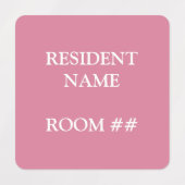 Gepersonaliseerde residentiële huis roze stick op  labels (Design 1)