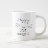 Gepersonaliseerde Retirement Coffee Mok, Happy Ret Grote Koffiekop (Rechts)