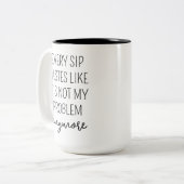 Gepersonaliseerde Retirement Coffee Mok, Happy Ret Tweekleurige Koffiemok (Voorkant links)