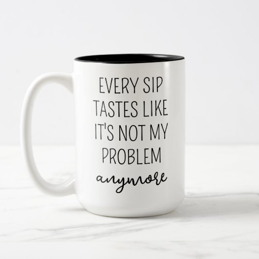 Gepersonaliseerde Retirement Coffee Mok, Happy Ret Tweekleurige Koffiemok (Links)