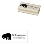 Gepersonaliseerde retour adres stempel zwart Beer (Gestempeld)