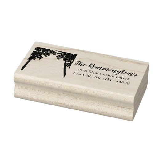 Gepersonaliseerde retouradres stempel Beach Sunset (Stempel)