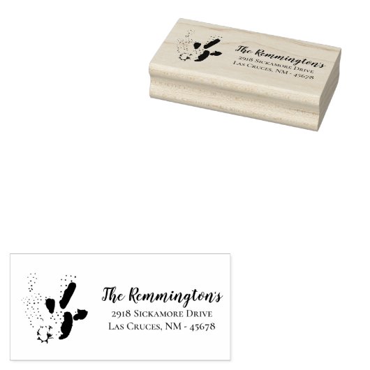 Gepersonaliseerde retouradres stempel Bohemian Cac (Gestempeld)