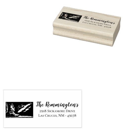 Gepersonaliseerde retouradres stempel Cowboy laarz (Gestempeld)