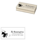 Gepersonaliseerde retouradres stempel wit rozen go (Gestempeld)