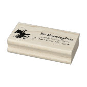 Gepersonaliseerde retouradres stempel wit rozen go (Stempel)
