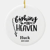 Gepersonaliseerde Retriever op een Dock Pet Memori Keramisch Ornament (Achterkant)