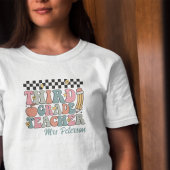Gepersonaliseerde Retro 3e klas leraar T-shirt