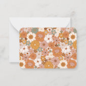 Gepersonaliseerde retro aardse botanische geschenk notitiekaartje (Achterkant)