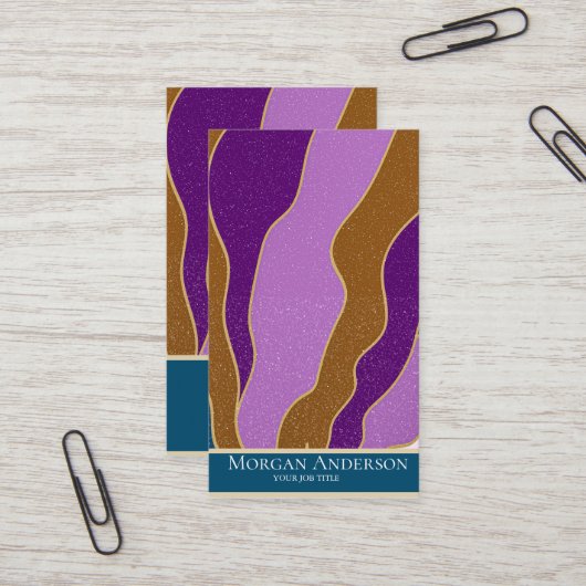Gepersonaliseerde Retro  Abstract Trendy Visitekaartje (Voorkant / Achterkant in situ)