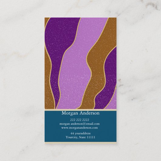 Gepersonaliseerde Retro Abstract Trendy Visitekaartje (Achterkant)