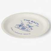 Gepersonaliseerde Retro Bachelorette Party Supply Papieren Bordje (Gekanteld)