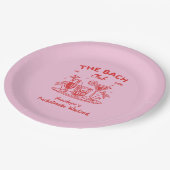 Gepersonaliseerde Retro Bachelorette Party Supply  Papieren Bordje (Gekanteld)