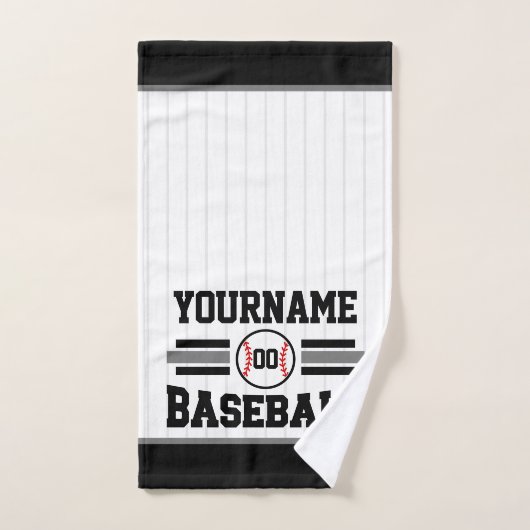 Gepersonaliseerde Retro Baseball Speler NAAM Team Bad Handdoek (Handdoek)