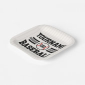 Gepersonaliseerde Retro Baseball Speler NAAM Team Papieren Bordje (Gebogen)