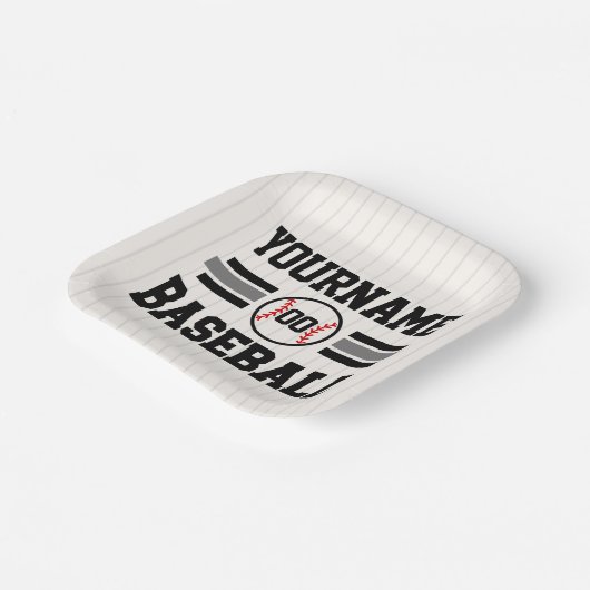 Gepersonaliseerde Retro Baseball Speler NAAM Team Papieren Bordje (Gebogen)