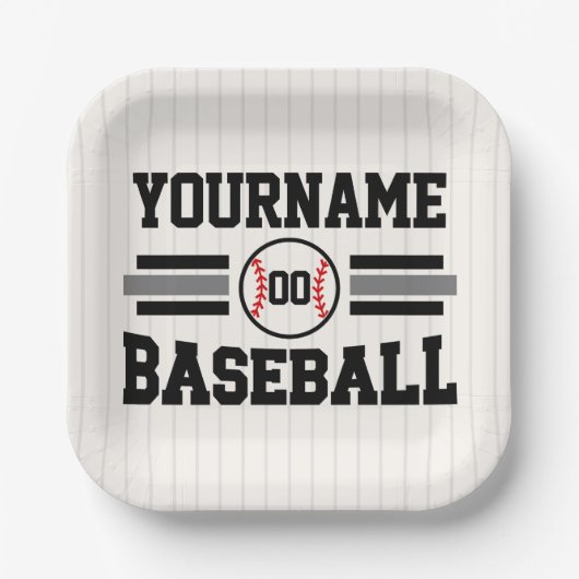 Gepersonaliseerde Retro Baseball Speler NAAM Team Papieren Bordje (Voorkant)