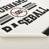 Gepersonaliseerde Retro Baseball Speler NAAM Team Sherpa Deken (3/4)