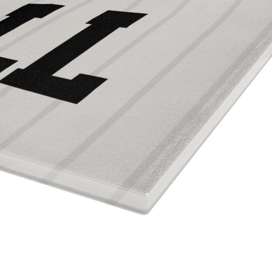 Gepersonaliseerde Retro Baseball Speler NAAM Team Snijplank (Hoek)