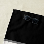 Gepersonaliseerde Retro Baseball Speler NAAM Team Strandlaken (In situ)