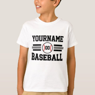 Gepersonaliseerde Retro Baseball Speler NAAM Team T-shirt