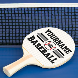 Gepersonaliseerde Retro Baseball Speler NAAM Team Tafeltennisbatje