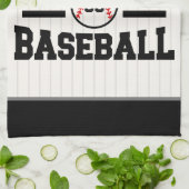 Gepersonaliseerde Retro Baseball Speler NAAM Team Theedoek (Gevouwen)