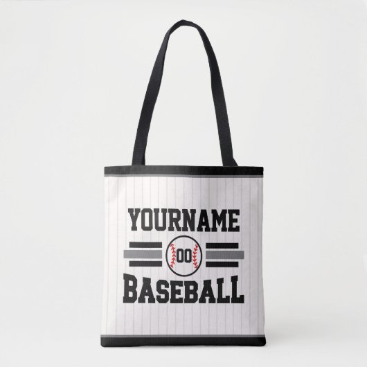 Gepersonaliseerde Retro Baseball Speler NAAM Team Tote Bag (Voorkant)