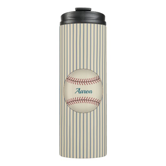 Gepersonaliseerde Retro Baseball Thermische Tumble Thermosbeker (Voorkant)