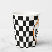 Gepersonaliseerde Retro Basketbal Verjaardagsfeest Papieren Bekers (Rechts)