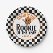 Gepersonaliseerde Retro Basketbal Verjaardagsfeest Papieren Bordje (Voorkant)