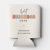 Gepersonaliseerde Retro Beste Buurman ooit Schatti Blikjeskoeler (Achterkant)