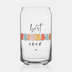 Gepersonaliseerde Retro Beste Buurman ooit Schatti Blikvorm Glas