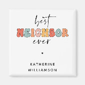 Gepersonaliseerde Retro Beste Buurman ooit Schatti Magneet (Voorkant)