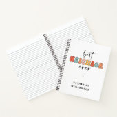 Gepersonaliseerde Retro Beste Buurman ooit Schatti Notitieboek (Binnen)