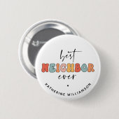 Gepersonaliseerde Retro Beste Buurman ooit Schatti Ronde Button 5,7 Cm (Voorkant /achterkant)