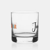 Gepersonaliseerde Retro Beste Buurman ooit Schatti Whisky Glas (Links)