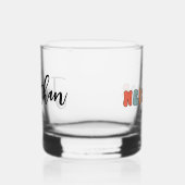 Gepersonaliseerde Retro Beste Buurman ooit Schatti Whisky Glas (Rechts)