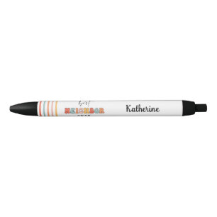 Gepersonaliseerde Retro Beste Buurman ooit Schatti Zwarte Inkt Pen