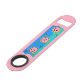 Gepersonaliseerde retro Beste vriendenkaart Speed Flessenopener (Voorkant Gekanteld)