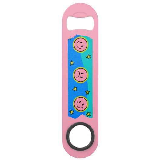 Gepersonaliseerde retro Beste vriendenkaart Speed Flessenopener (Voorkant)