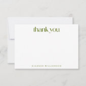 Gepersonaliseerde Retro Bloemen Speels Roze Groen  Bedankkaart (Voorkant)