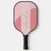 Gepersonaliseerde Retro Blush Roze Pickleball Paddle (Voorkant)