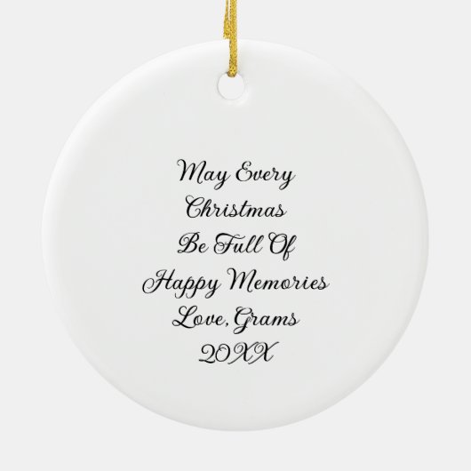 Gepersonaliseerde Retro Camera Kerstmis Keramisch Ornament (Achterkant)