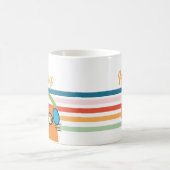 Gepersonaliseerde Retro Cat Koffiemok (Center)