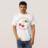 GEPERSONALISEERDE Retro Cherries T-shirt (Voorkant volledig)