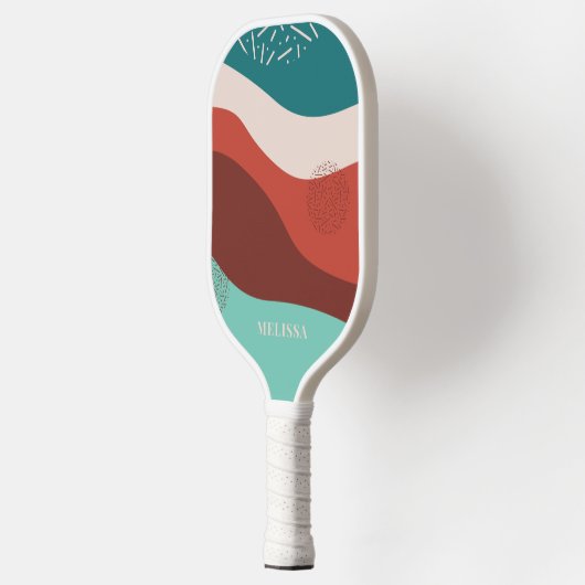 Gepersonaliseerde Retro Chic Pickleball Paddle (Links)