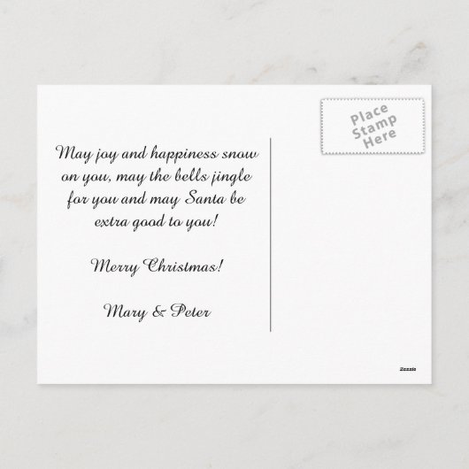 Gepersonaliseerde  Retro Christmas Briefkaart (Achterkant)