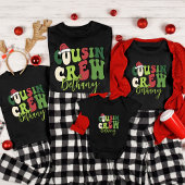 Gepersonaliseerde Retro Cousin Crew Kerst Matching T-shirt